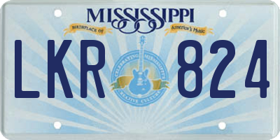 MS license plate LKR824