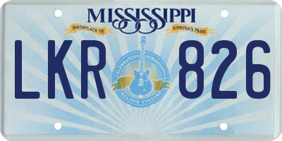 MS license plate LKR826