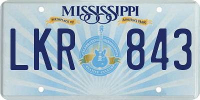 MS license plate LKR843