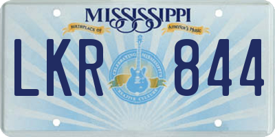 MS license plate LKR844