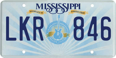MS license plate LKR846