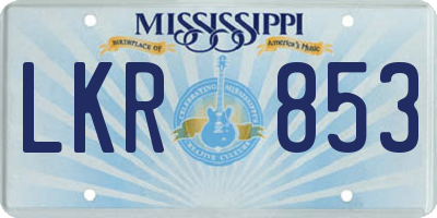 MS license plate LKR853