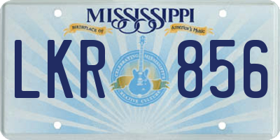 MS license plate LKR856