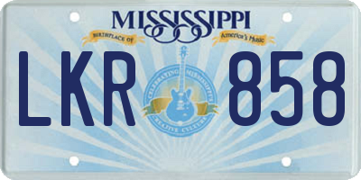 MS license plate LKR858