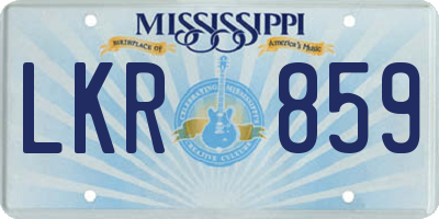 MS license plate LKR859