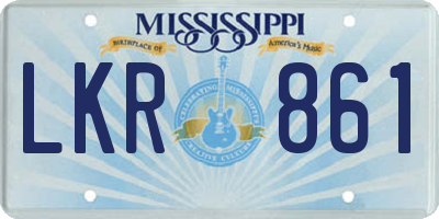 MS license plate LKR861