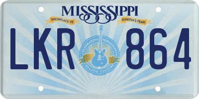 MS license plate LKR864