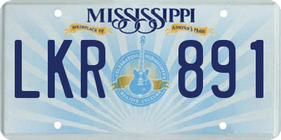 MS license plate LKR891