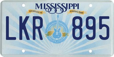MS license plate LKR895