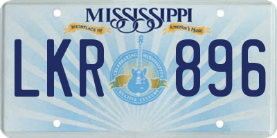 MS license plate LKR896