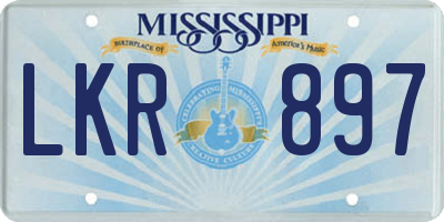 MS license plate LKR897