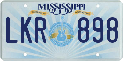 MS license plate LKR898