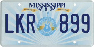 MS license plate LKR899