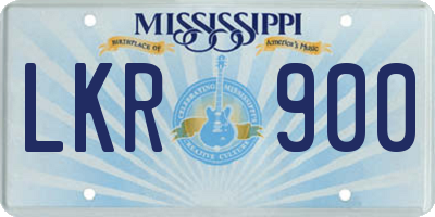 MS license plate LKR900