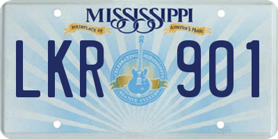 MS license plate LKR901