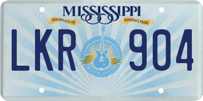 MS license plate LKR904