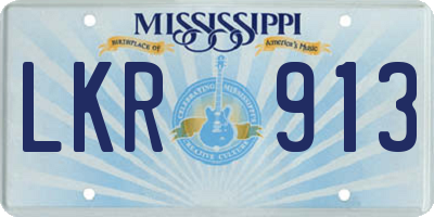 MS license plate LKR913