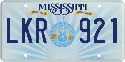 MS license plate LKR921