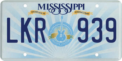 MS license plate LKR939