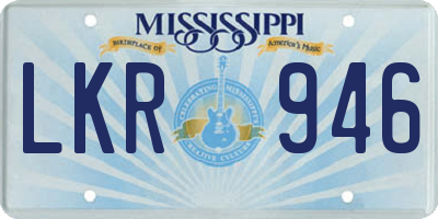 MS license plate LKR946