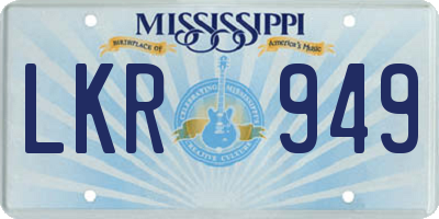 MS license plate LKR949