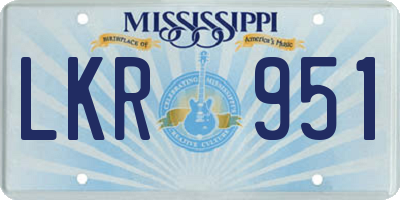 MS license plate LKR951