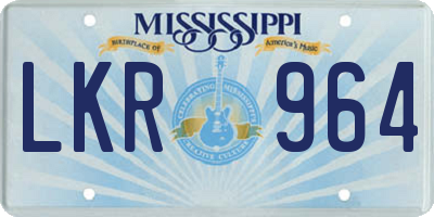 MS license plate LKR964