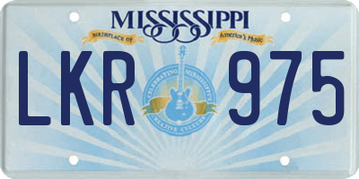 MS license plate LKR975