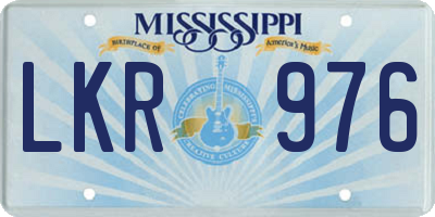 MS license plate LKR976