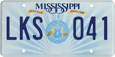 MS license plate LKS041