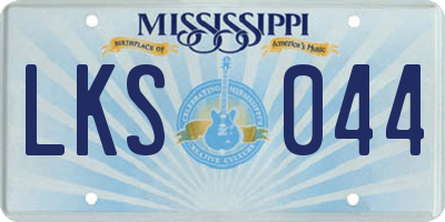 MS license plate LKS044
