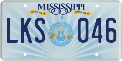 MS license plate LKS046