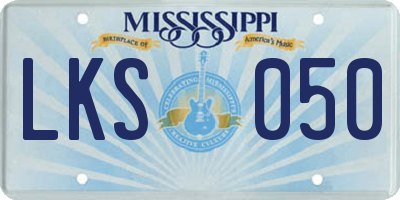 MS license plate LKS050