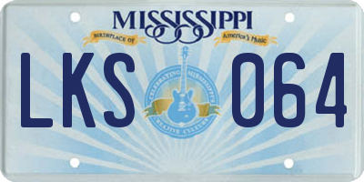 MS license plate LKS064