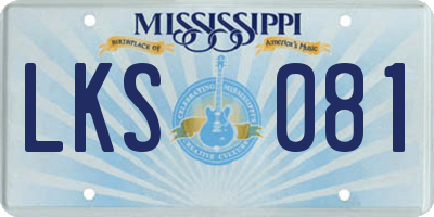 MS license plate LKS081