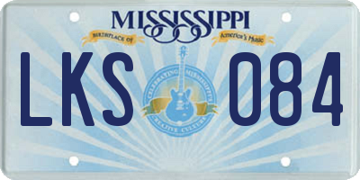 MS license plate LKS084