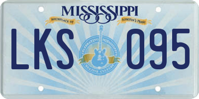 MS license plate LKS095