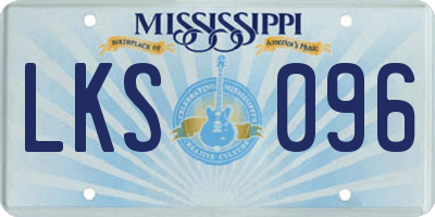 MS license plate LKS096