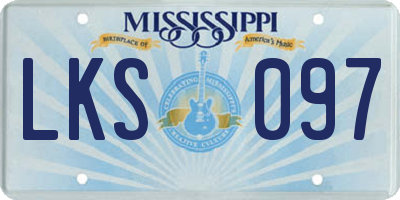 MS license plate LKS097