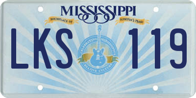 MS license plate LKS119