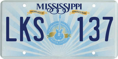 MS license plate LKS137