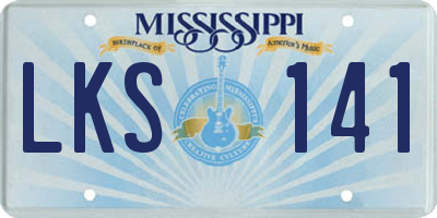 MS license plate LKS141