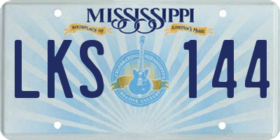 MS license plate LKS144