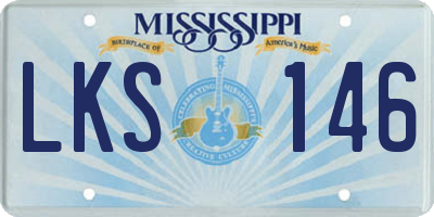MS license plate LKS146