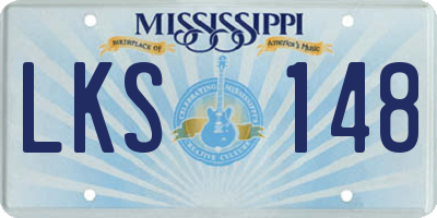 MS license plate LKS148