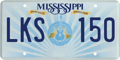 MS license plate LKS150