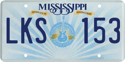 MS license plate LKS153