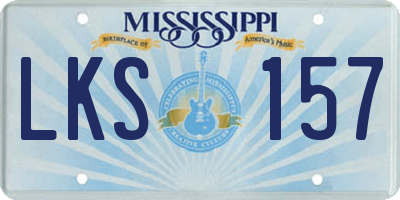MS license plate LKS157
