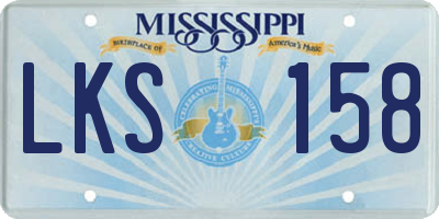 MS license plate LKS158