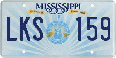 MS license plate LKS159